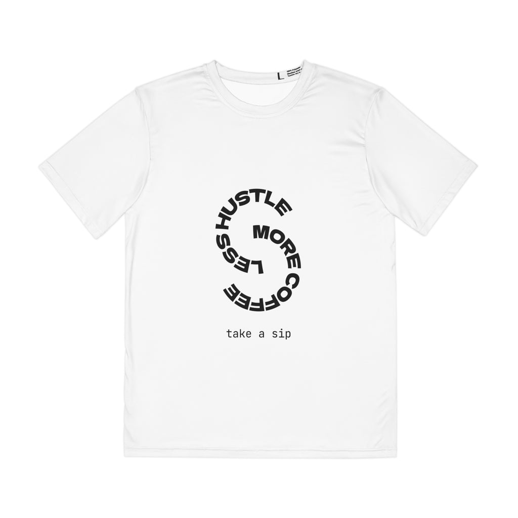 Coffee Hustle Tee — "Hustle More, Coffee Less" Motivational Men's Shirt