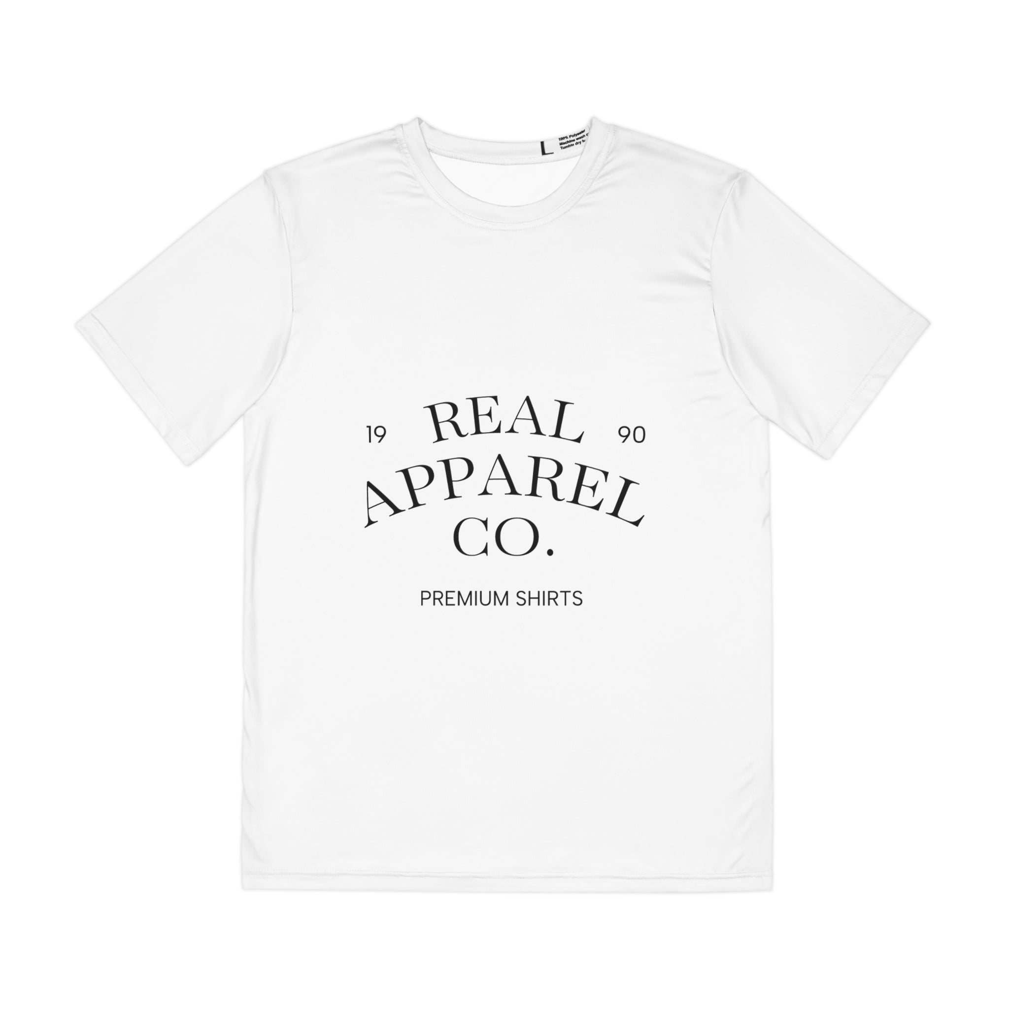 Real Apparel Co. Premium Tee — Men's Polyester Graphic Shirt